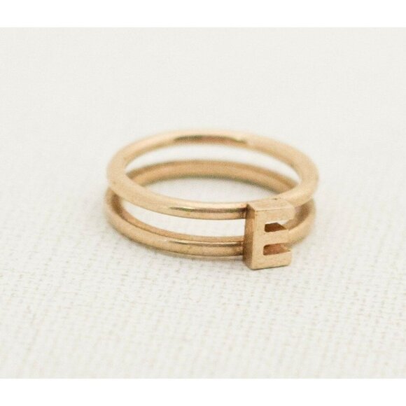 Size 3 3/4, Letter Ring, Word Ring, Letter E Ring, Avon Ring, Vintage Ring - Picture 1 of 4